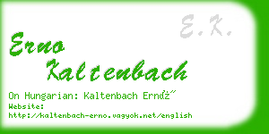 erno kaltenbach business card